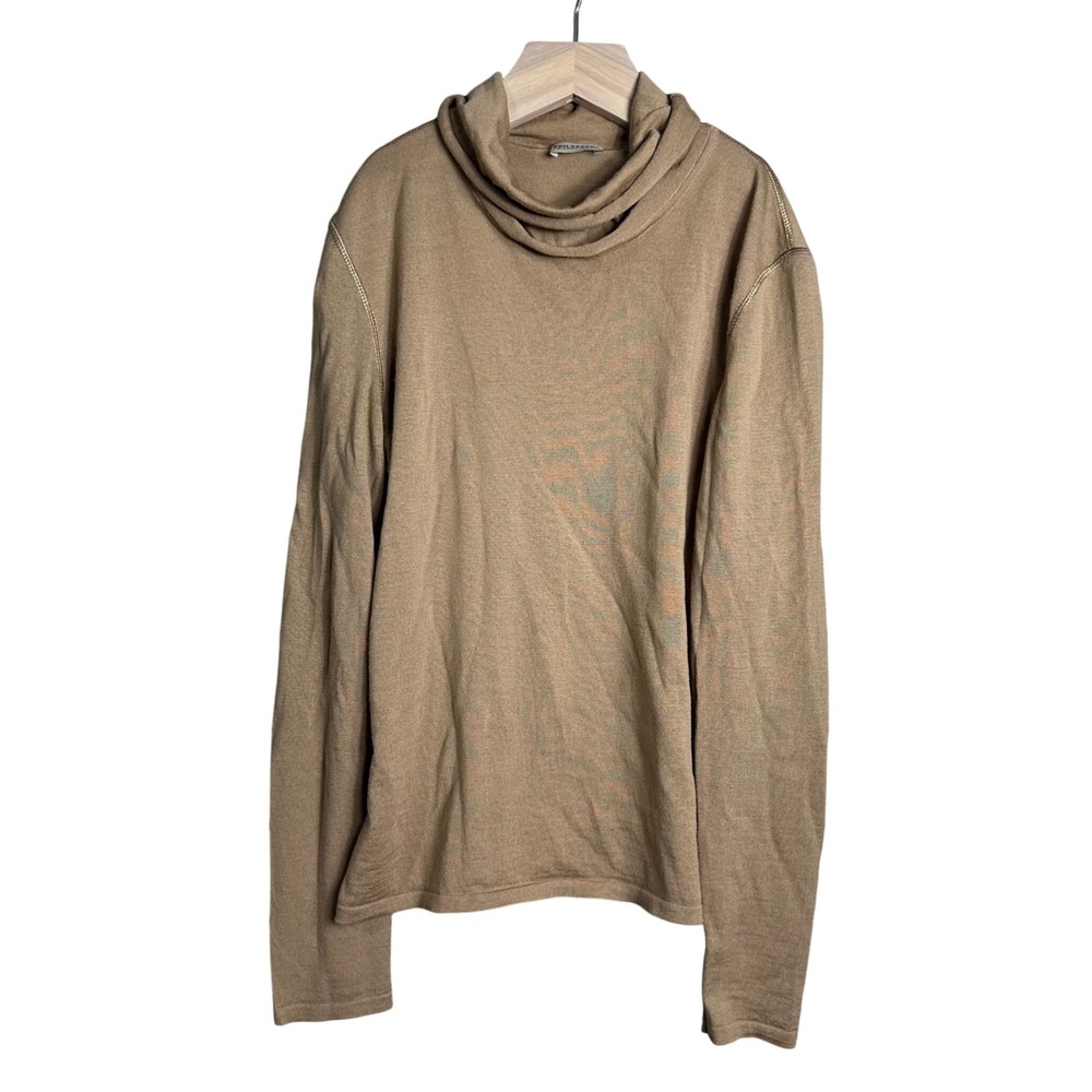 Philosophy di Alberta Ferretti Virgin Wool Cowl Neck Sweater Camel Tan Size 8 - Picture 1 of 9
